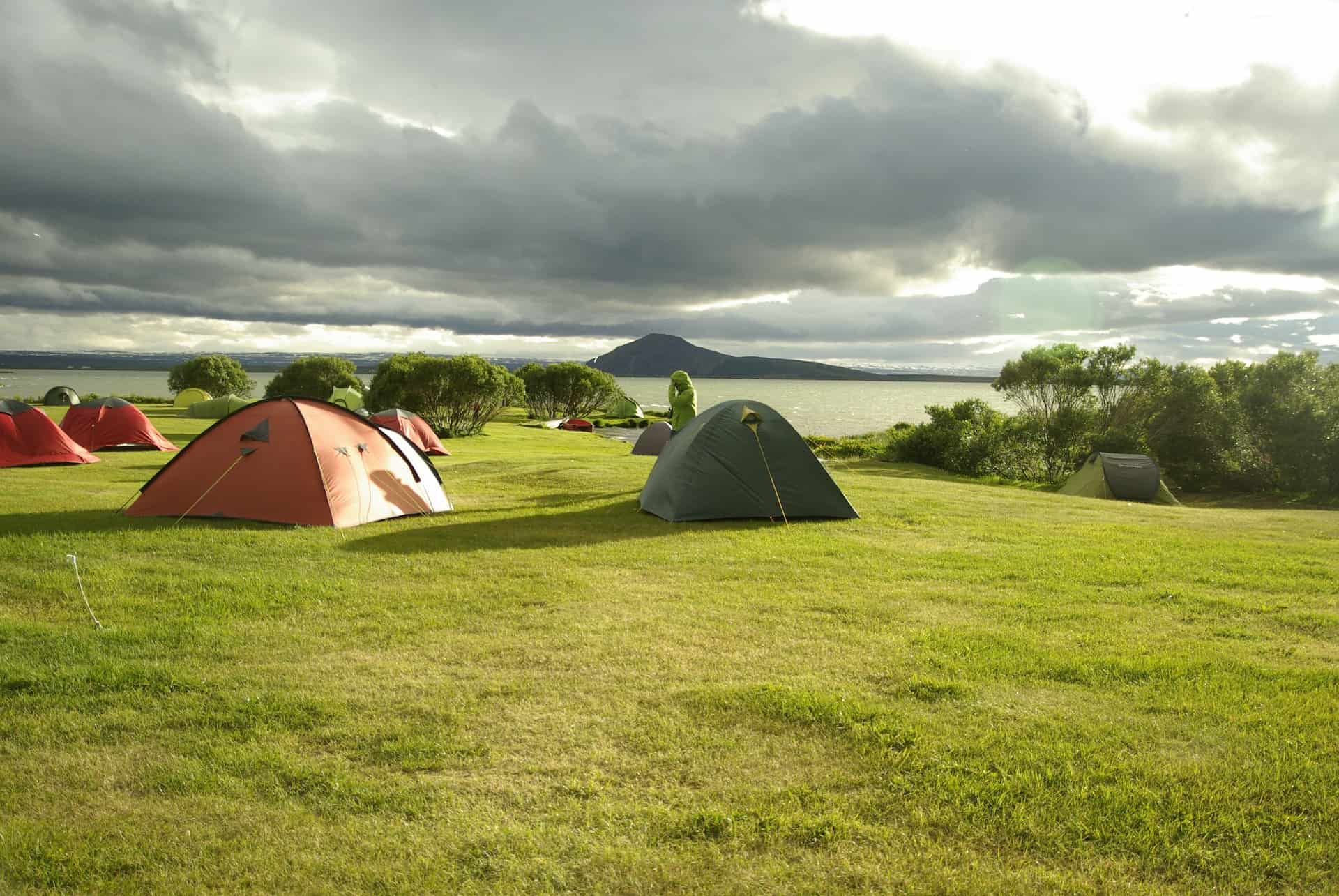 Lake Myvatn is one of the beautiful places to set up your tent in Iceland